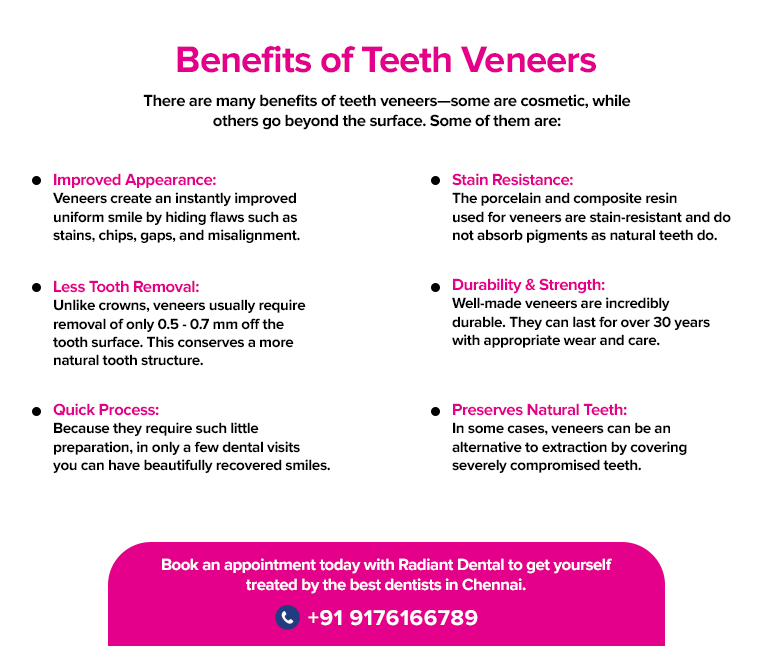 benefits of teeth veneers