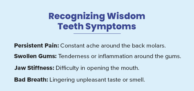 recognizing wisdom teeth symptoms