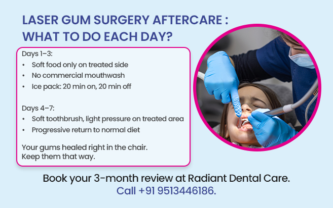 laser gum surgery aftercare