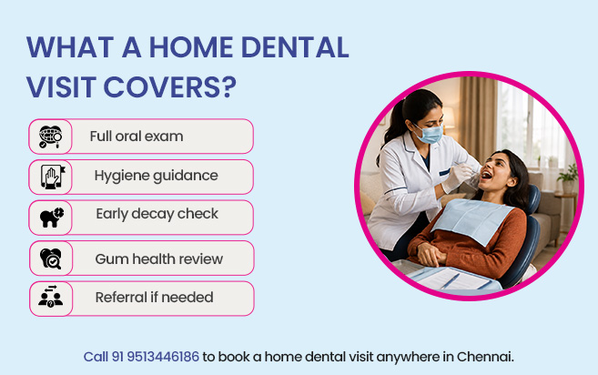 what a home dental visit covers